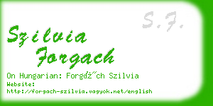 szilvia forgach business card